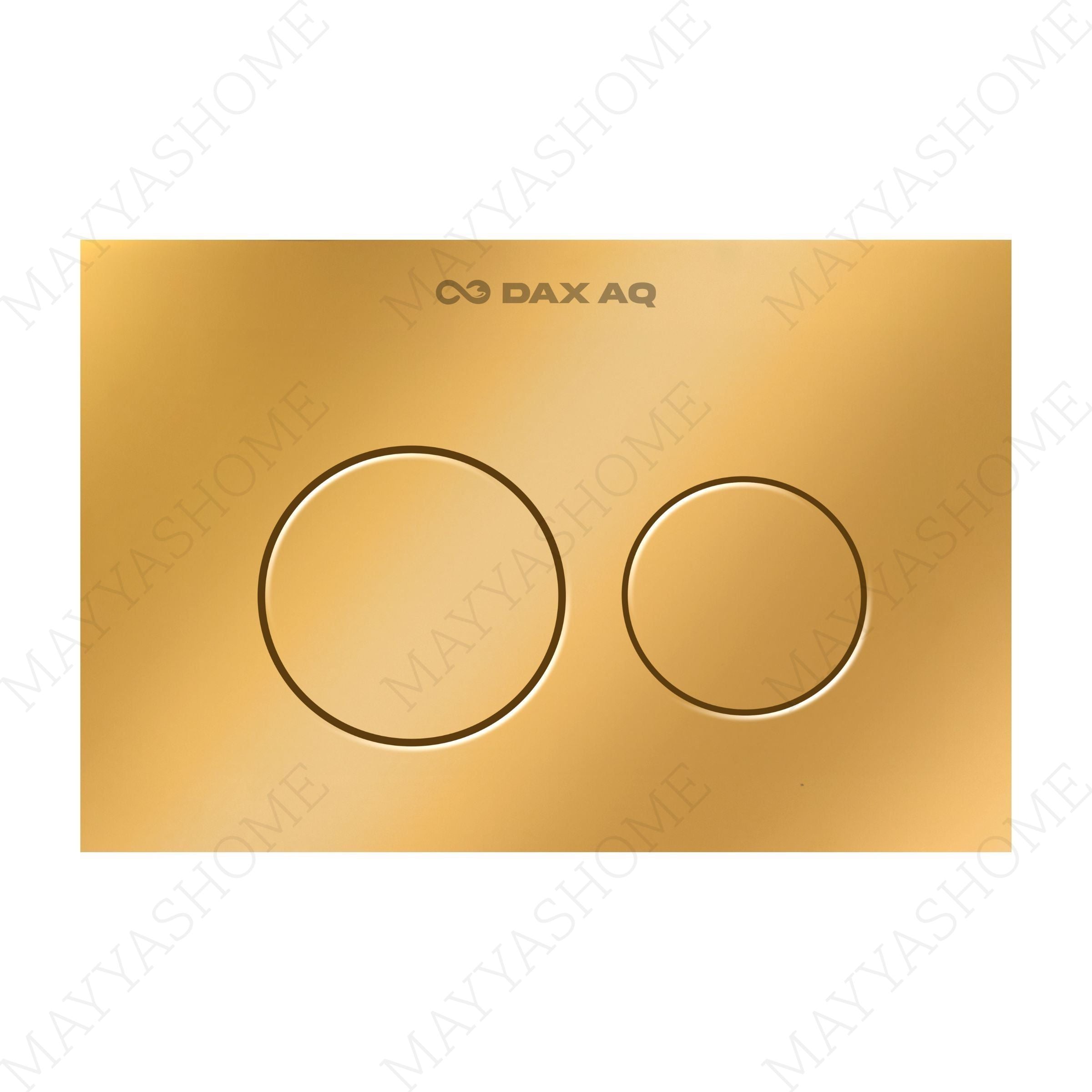 Luxury gold polished Halo flush plate with dual-flush design and concealed cistern compatibility for modern, high-end bathrooms.