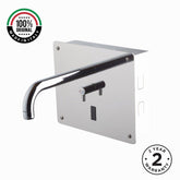 Mains-powered electronic sink mixer with built-in installation and chrome finish. Touchless, water-saving faucet for modern UAE washrooms.