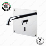 Mains-powered electronic sink mixer with built-in installation and touchless operation. Water-saving Italian faucet for modern UAE washrooms.