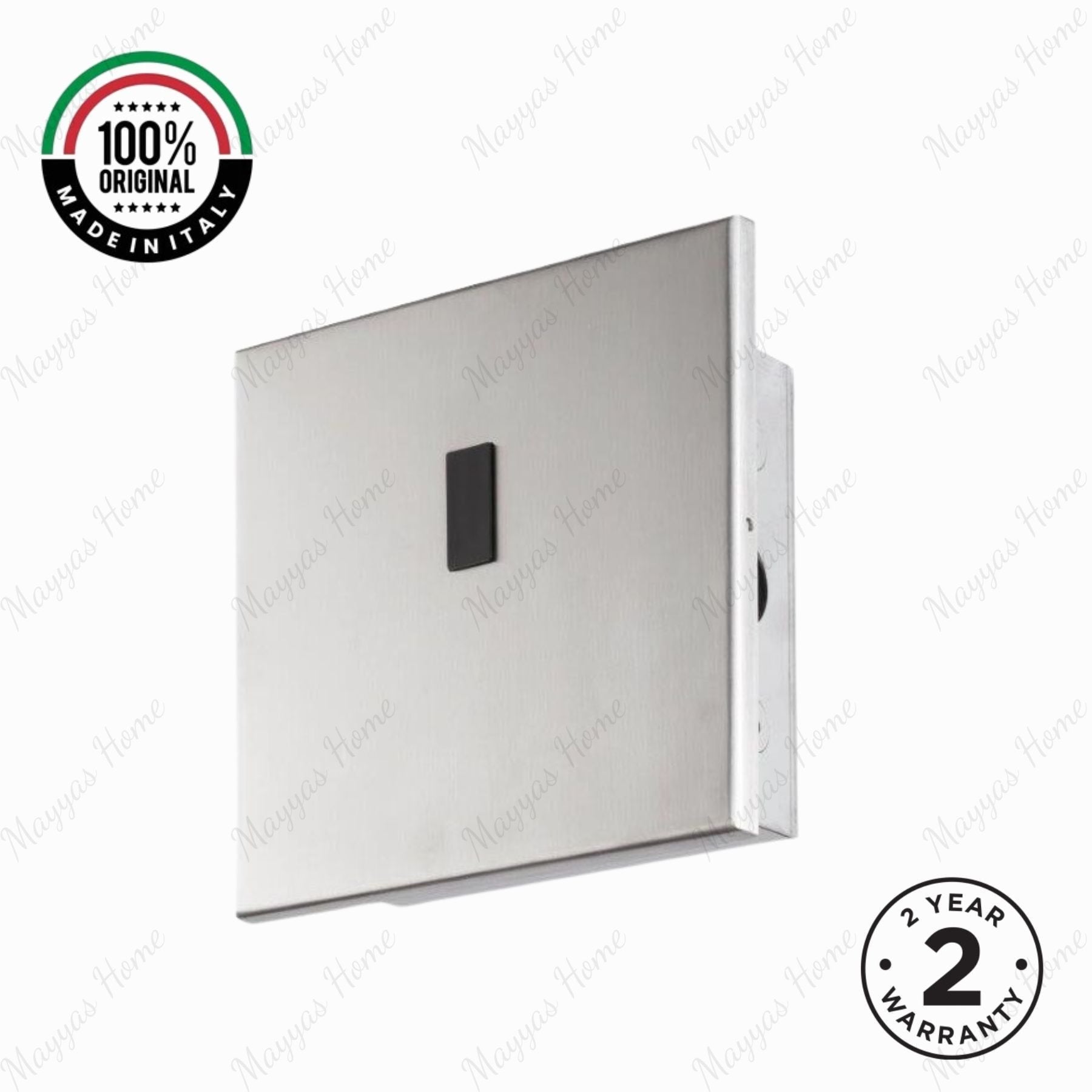 Mains-powered electronic urinal flush valve with concealed installation and sensor operation. Hygienic water-saving solution for UAE commercial washrooms.