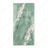 Malachite porcelain tile 60x120cm 9mm thickness, green marble look design, durable porcelain, ideal for luxury floors and feature walls.