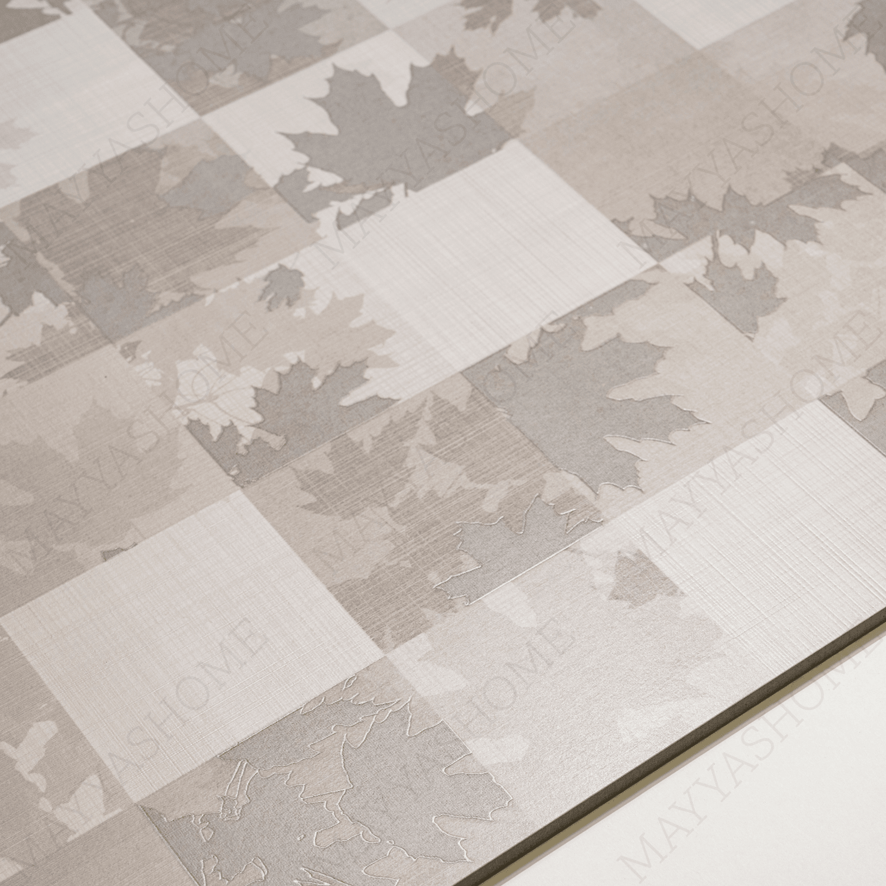 Maple Beige Decor porcelain tile 60x120cm 9mm thickness, beige marble look with decorative design, durable porcelain, ideal for floors and walls.