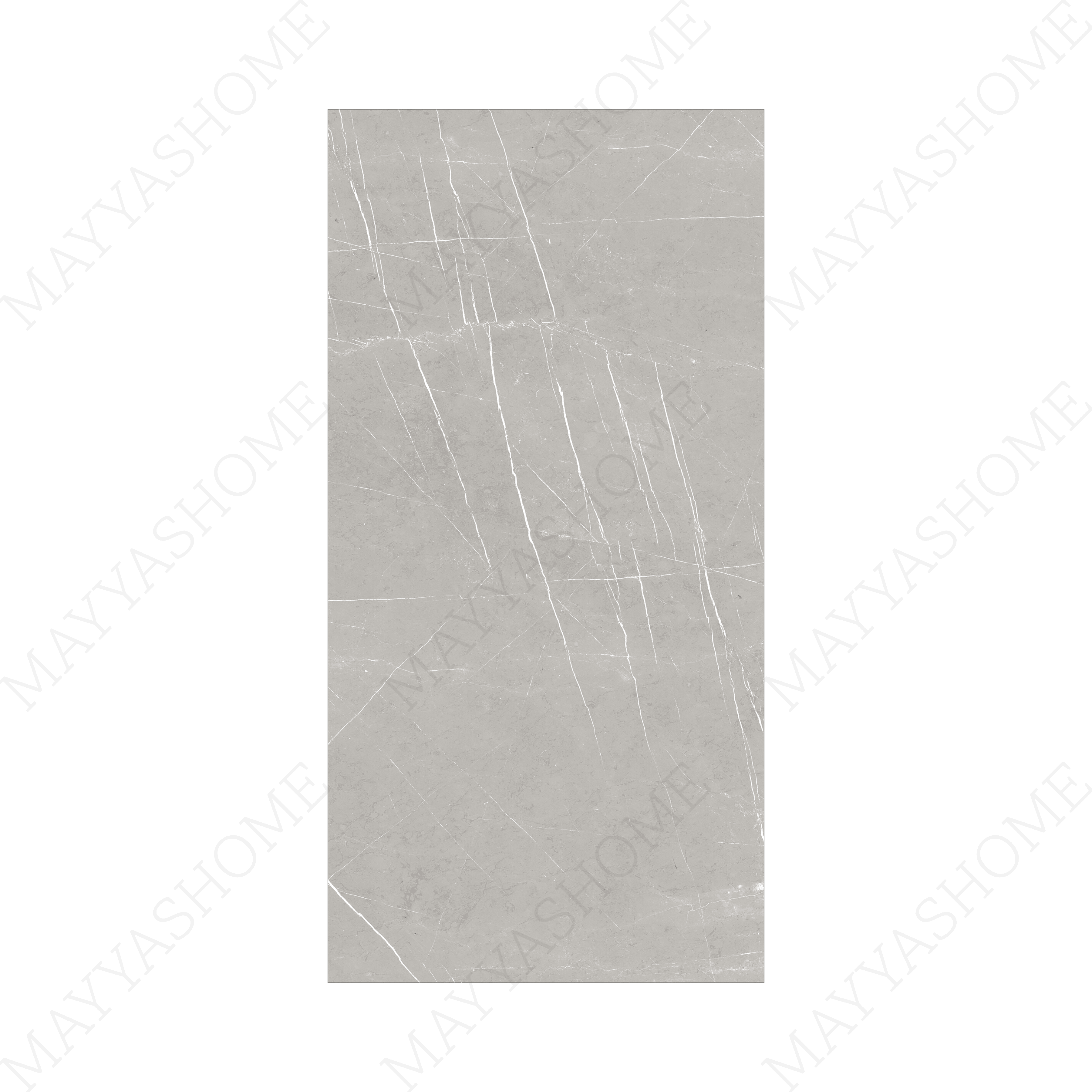 Marmo Grey 120x240cm glossy tile with marble-inspired design and grey veining. Perfect for luxury interiors with a seamless, polished finish.