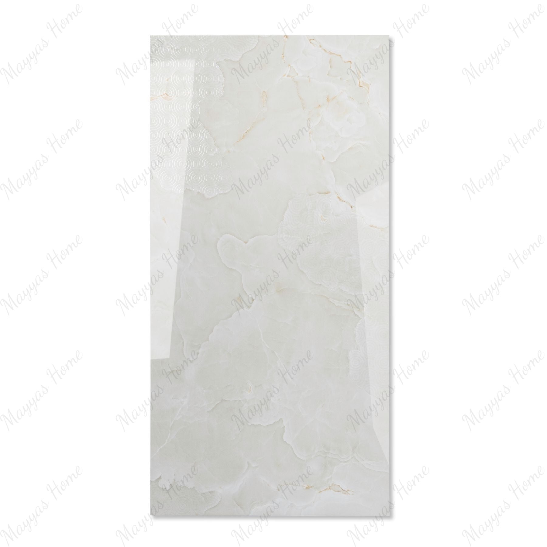 Marmo Onice glossy onyx look porcelain tile 60x120cm with 9mm thickness delivers luminous veining, luxury appeal, and durable performance for interiors.