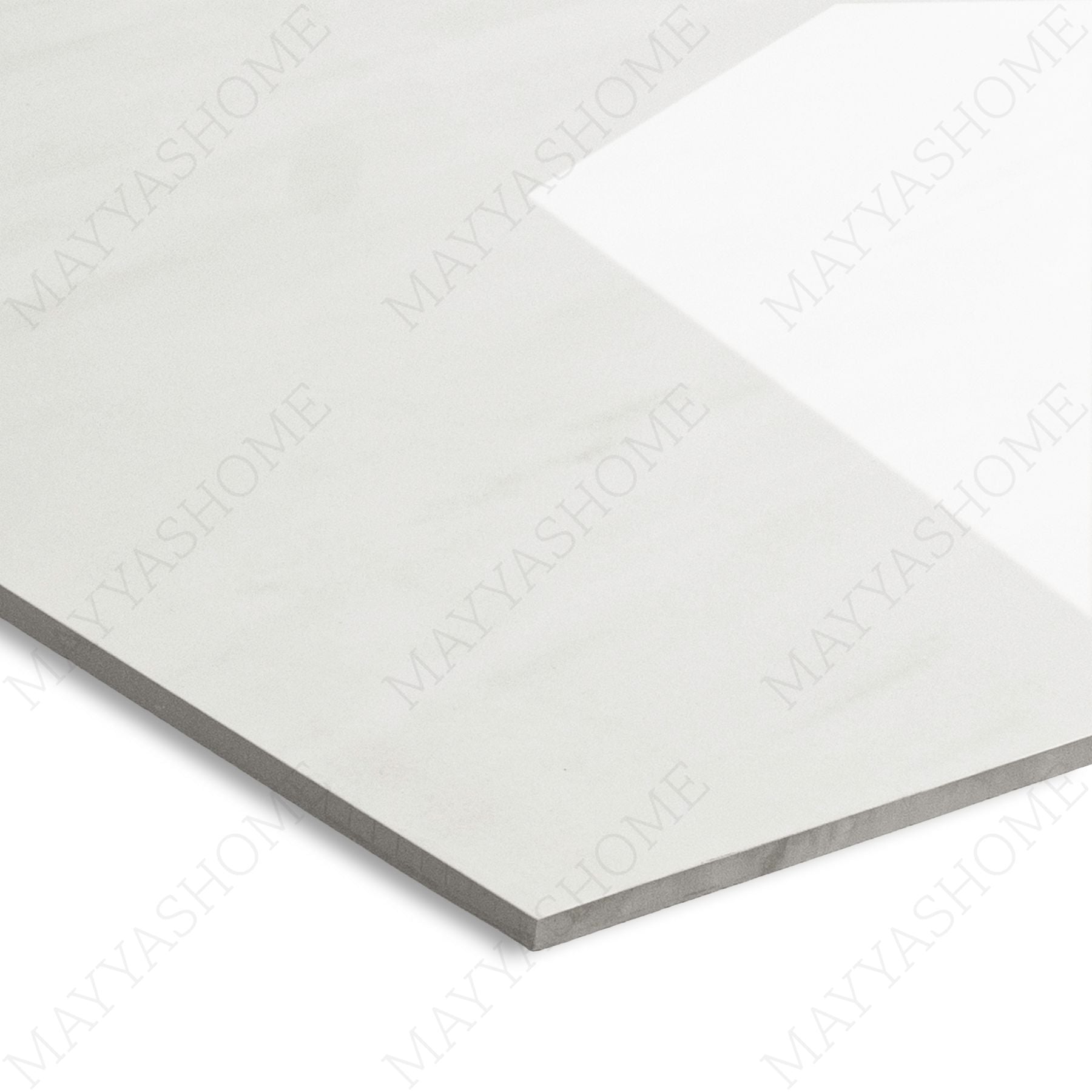 Melton Bianco tiles (60x120cm, 9mm) feature a Glossy finish with a clean white design. Perfect for Indoor Floors and Walls, these Porcelain tiles bring a touch of modern elegance to any space.