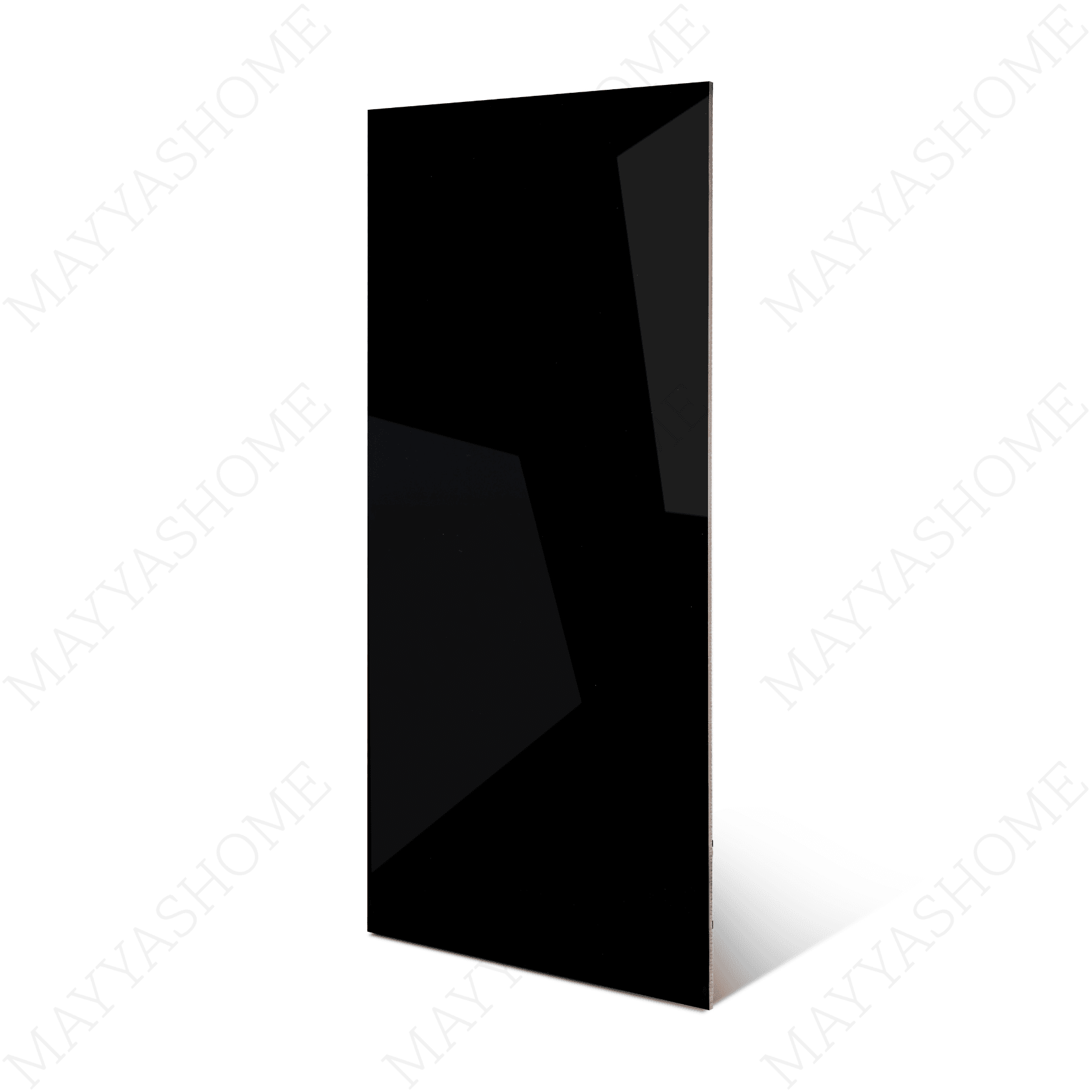 Midnight Shadow plain black porcelain tile 60x120cm 9mm thickness, durable and modern design, ideal for luxury floors and walls.