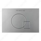 Minimalist silver matte DotDash flush plate with dual flush control and durable contemporary design. Perfect for stylish modular switch installations
