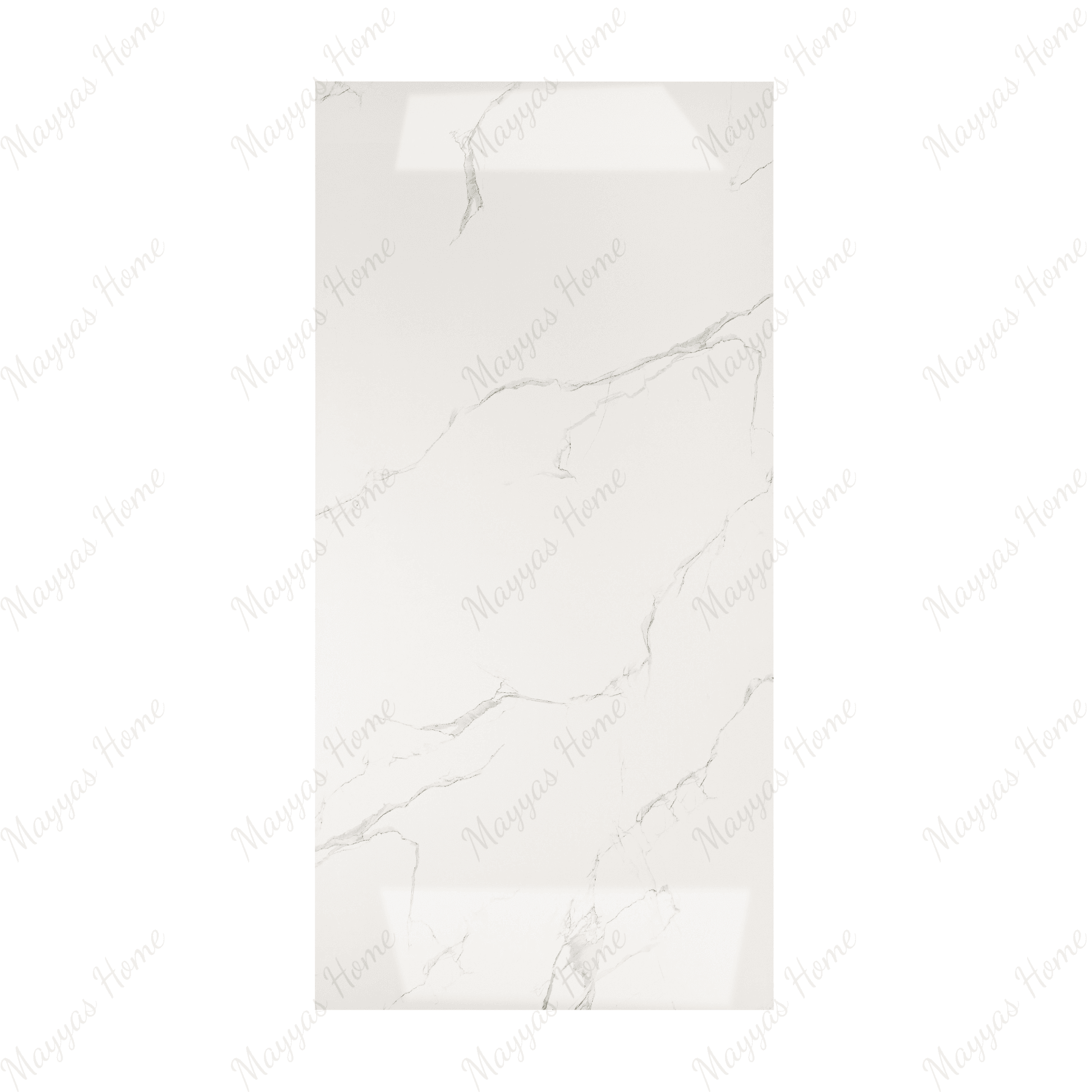 Mint Statuario 80x160cm glossy porcelain tile, 09mm thick with a mint-toned statuario marble design. Polished finish brings elegance and light to interiors.