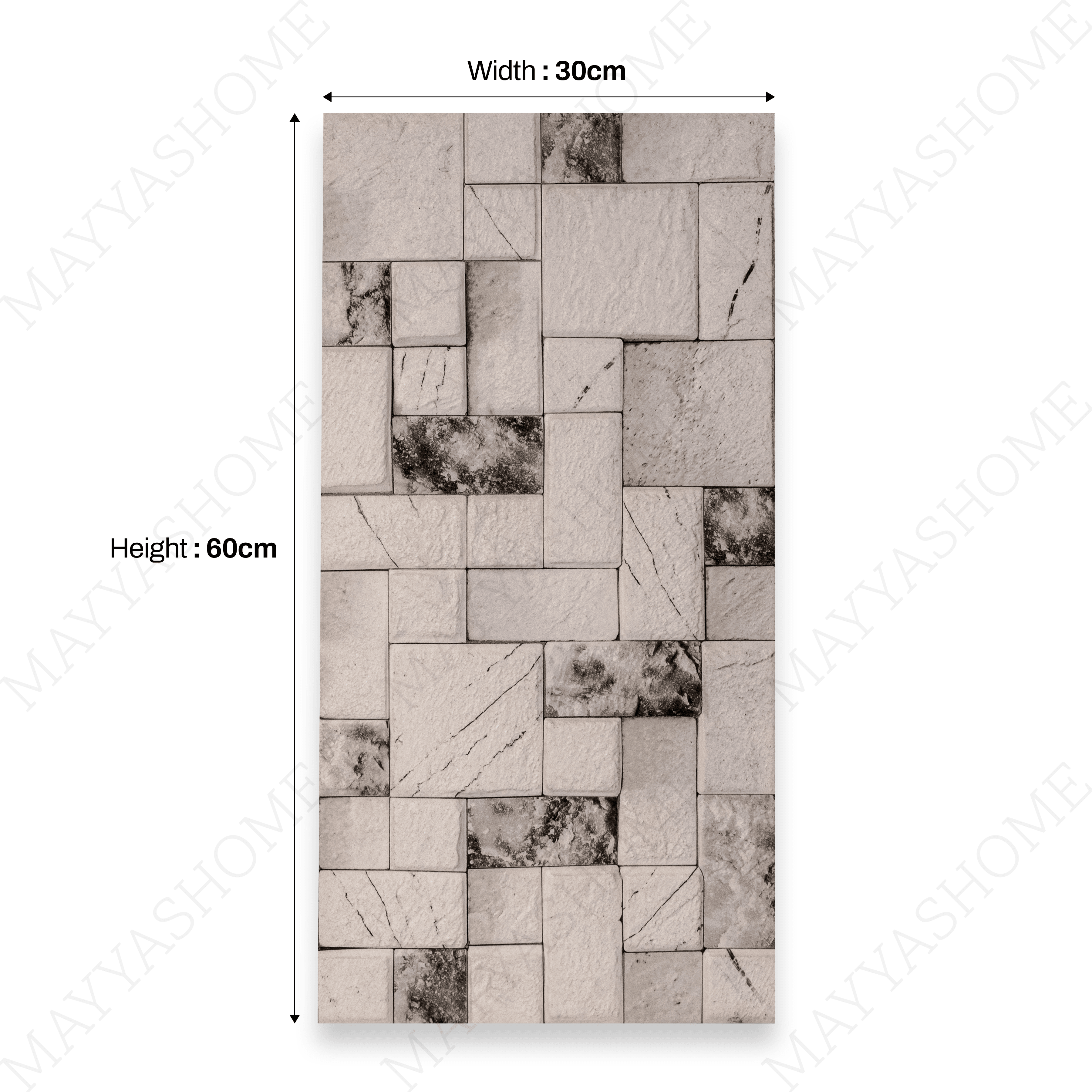 Monaco 03 30x60cm porcelain tile with 09mm thickness. Stone-look design, durable and elegant for modern walls and floors.