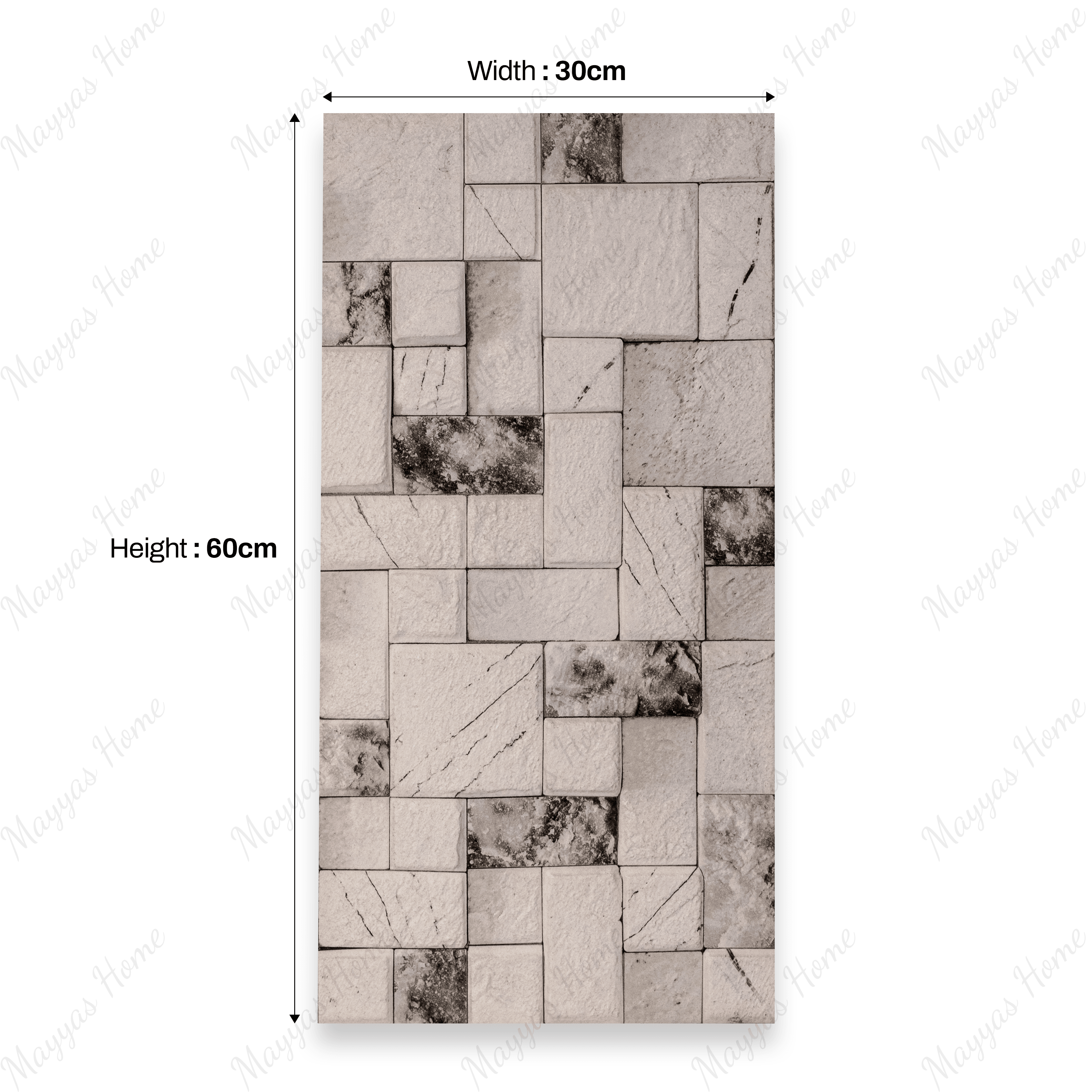 Monaco 03 30x60cm porcelain tile with 09mm thickness. Stone-look design, durable and elegant for modern walls and floors.