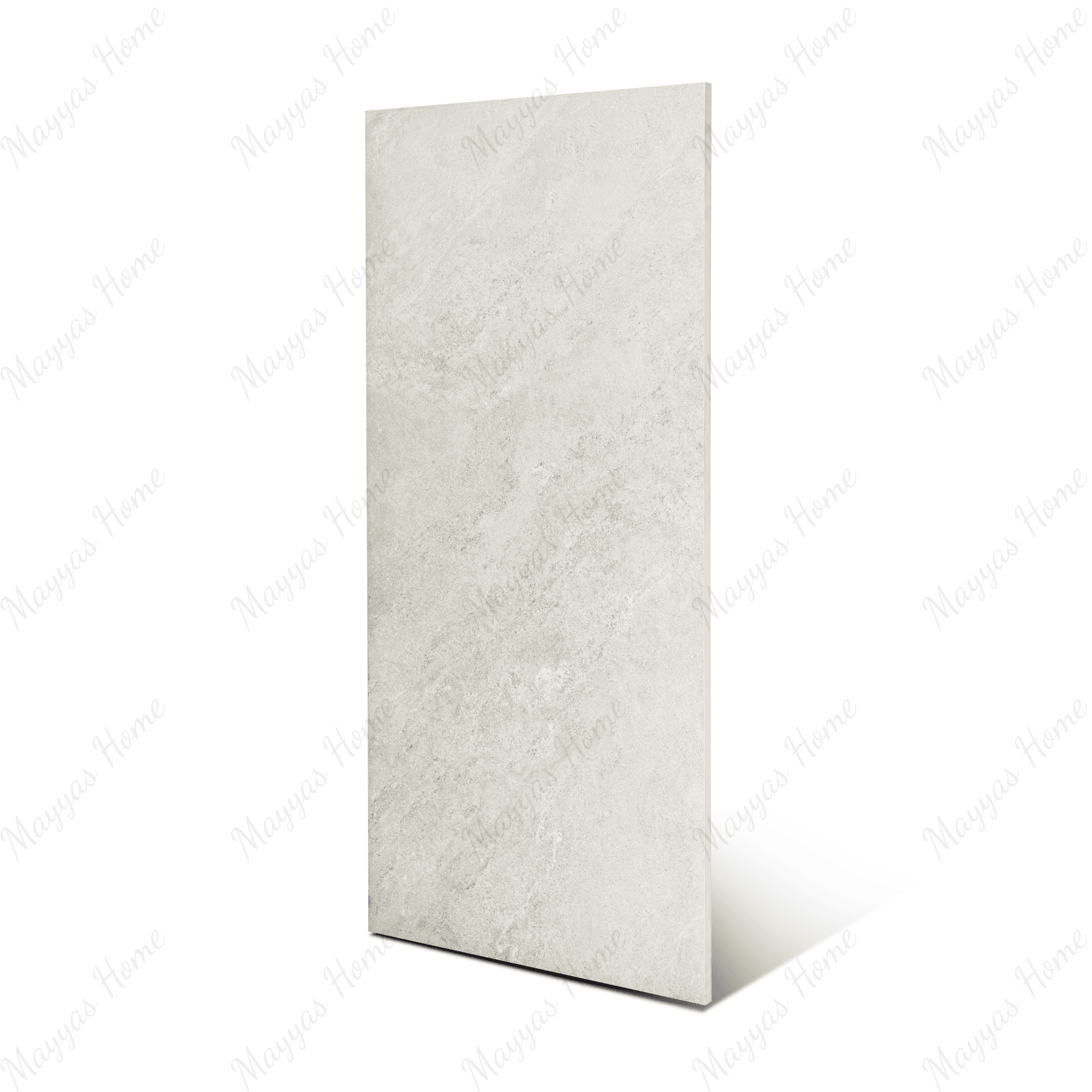 Mountain White porcelain tile 60x120cm 2mm thickness, white stone look design, durable porcelain tile for modern floors and walls.
