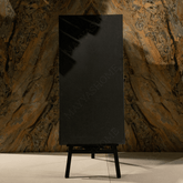 Negro Spin porcelain tile 60x120cm 9mm thickness, black marble look design, durable porcelain tile ideal for luxury floors and walls.