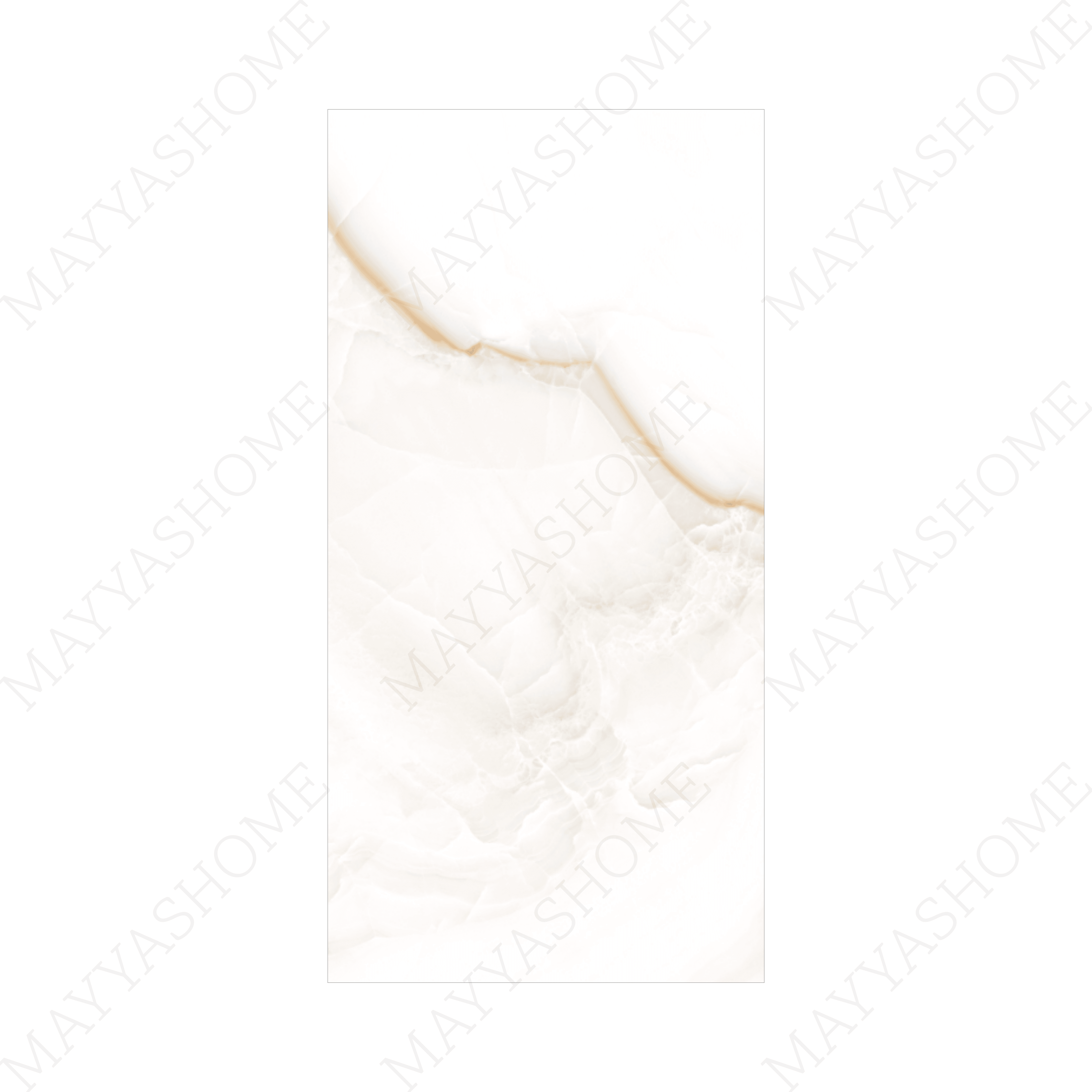 Onice Beige 120x240cm glossy tile with soft beige onyx design. Ideal for luxury bathrooms, living spaces, and modern feature walls.