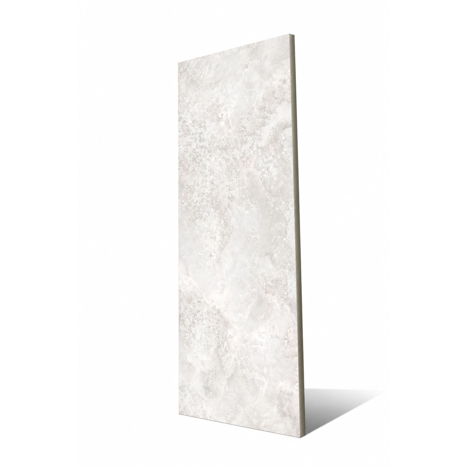 Onyx Cin Sparkle Colorbody porcelain slab 120x280cm, 9mm thick, with a high-shine onyx look for elegant floors, walls and contemporary interiors.