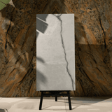 Onyx Steel porcelain tile 60x120cm with 9mm thickness features a bold onyx marble look, durable porcelain body for floors and walls.