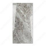 Opel Gris glossy porcelain tile 60x120cm with 9mm thickness features elegant grey tones, refined surface texture and luxurious polished finish.