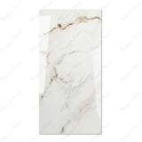 Pearl Vein glossy marble effect porcelain tile 60x120cm with 9mm thickness features soft veining and a bright polished look.
