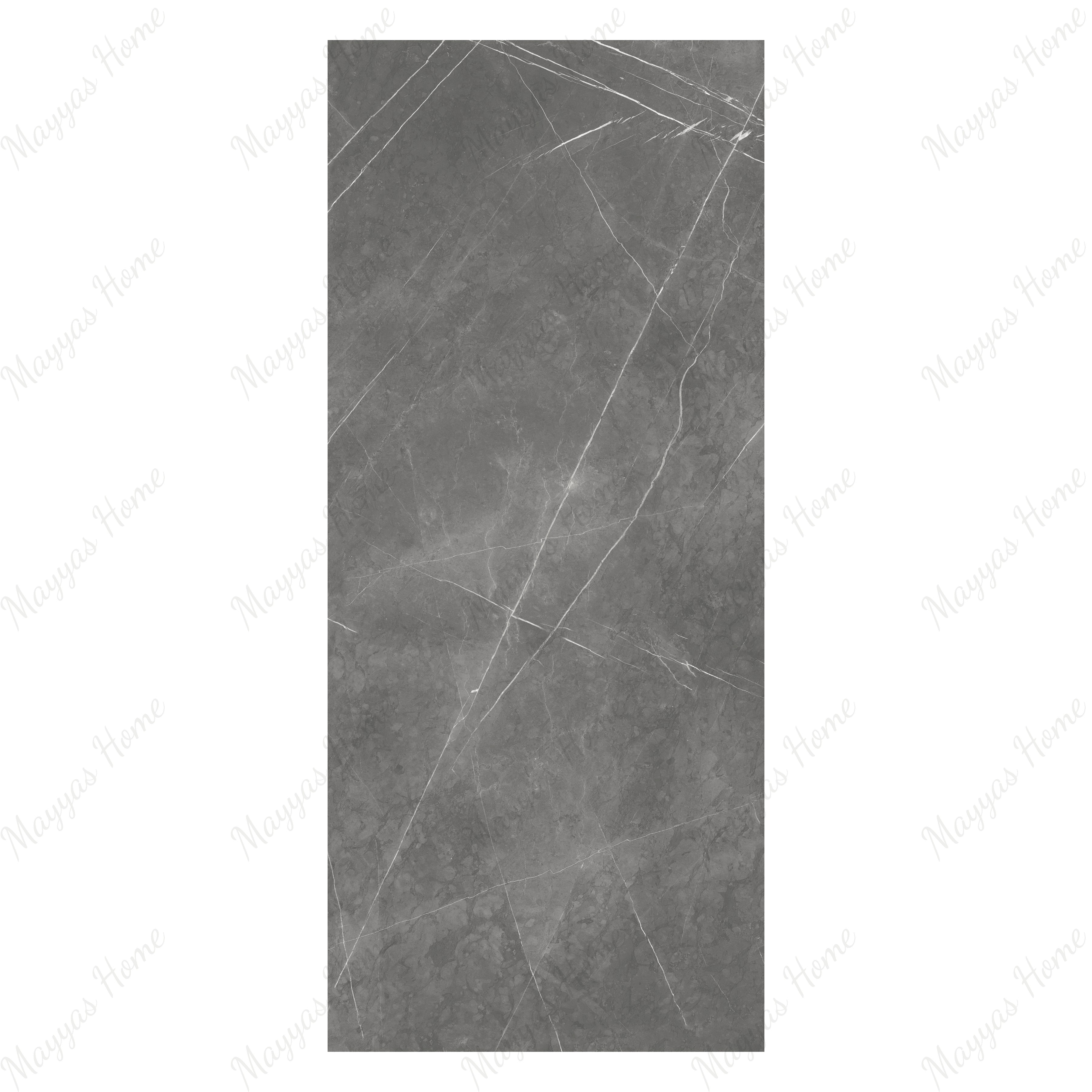 Pietra Nero 120x278cm glossy porcelain tile. Elegant black slab with stone-inspired detailing, 09mm thick, ideal for luxury walls and floors.
