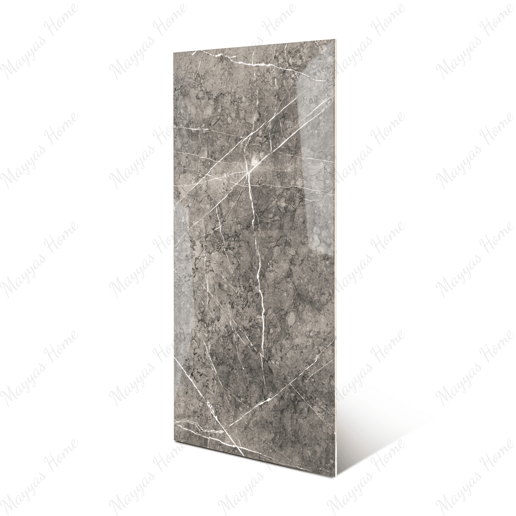Pitera Grey porcelain tile 60x120cm 9mm thickness, grey marble look design, durable porcelain tile ideal for modern floors and walls.
