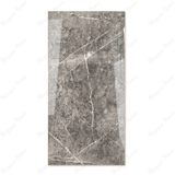 Pitera Grey porcelain tile 60x120cm 9mm thickness, grey marble look design, durable porcelain tile ideal for modern floors and walls.