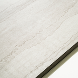 Portland View Silver porcelain tile 60x120cm 2mm thickness, silver stone look design, durable porcelain tile for modern floors and walls.