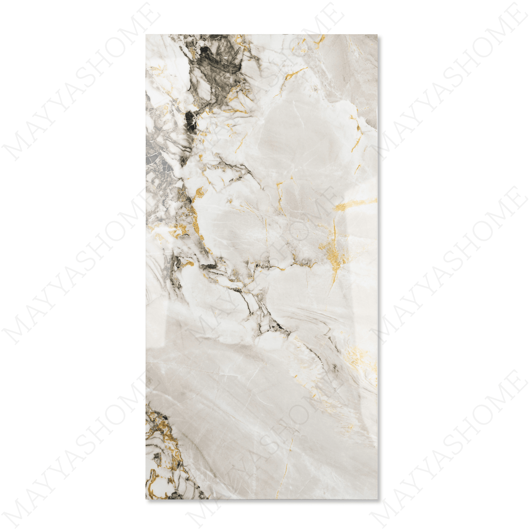 Porto Gold porcelain tile 60x120cm 9mm thickness, marble look design with gold veining, durable porcelain, ideal for luxury floors and walls.