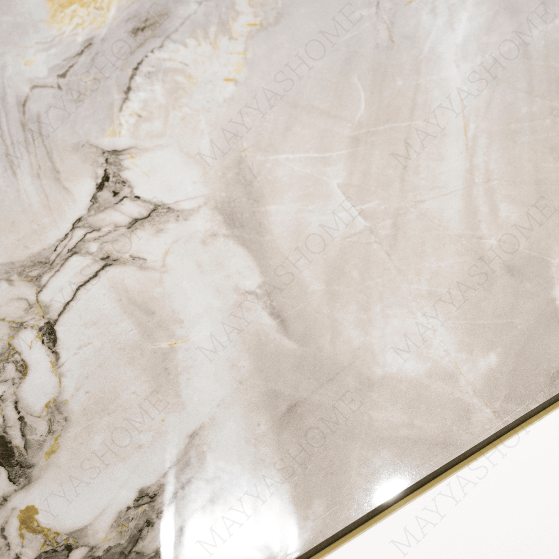 Porto Gold porcelain tile 60x120cm 9mm thickness, marble look design with gold veining, durable porcelain, ideal for luxury floors and walls.