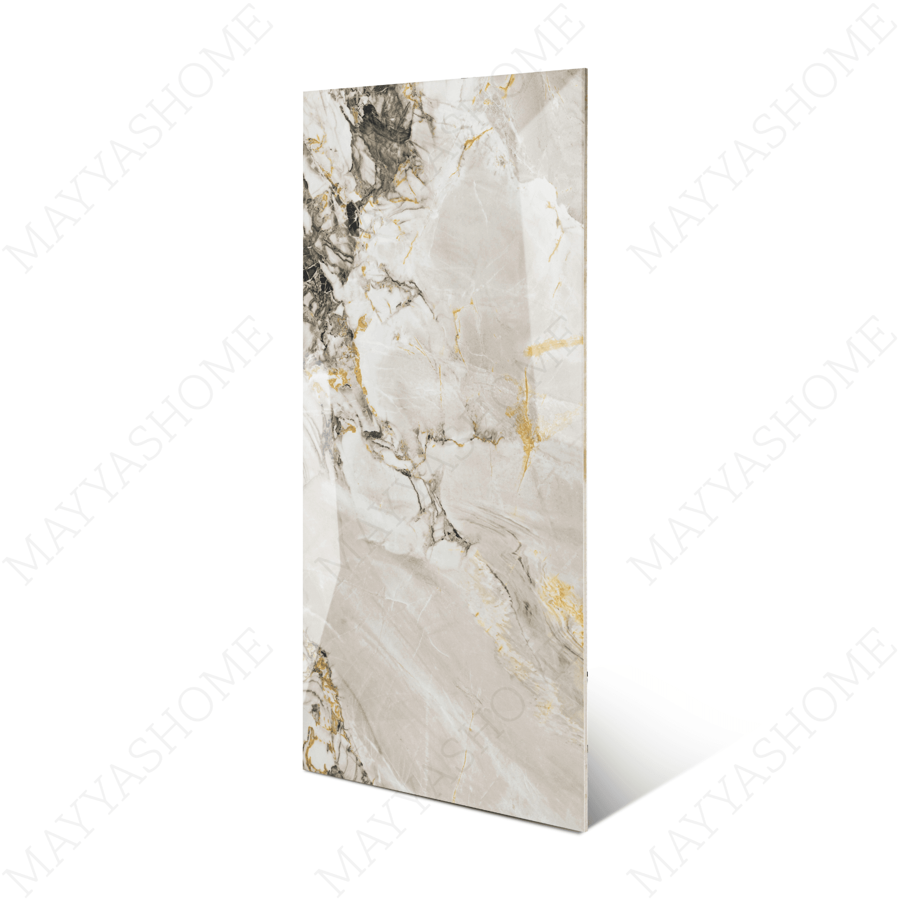 Porto Gold porcelain tile 60x120cm 9mm thickness, marble look design with gold veining, durable porcelain, ideal for luxury floors and walls.