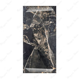 Portoro Argento 80x160cm high glossy porcelain tile, 09mm thick with black marble look and silver veining. Luxurious and durable for stylish interiors.