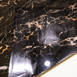 Portoro Gold porcelain tile 60x120cm 9mm thickness, black marble look with gold veining, durable porcelain tile for luxury floors and walls.