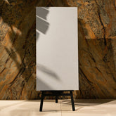 Pure Luxe White porcelain tile in 60x120cm size with luxury marble effect, bright white tones and durable 9mm thickness for walls and floors.