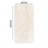 Quarzo White 60x120cm porcelain tile, 20mm thick with R11 slip-resistant rough matt finish. Elegant quartz look, ideal for outdoor and high-traffic spaces.