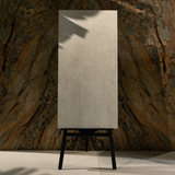 Quarzo White porcelain tile 60x120cm 2mm thickness, white stone look design, durable porcelain tile for modern floors and walls.