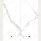 REGATO WHITE 120x278cm 09mm – End-Match Glossy Porcelain Tile
