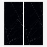 ROYAL MARQUINA 120x278cm black marble look tile with elegant veining and a luxurious glossy finish. A premium large format tile for sophisticated interiors.