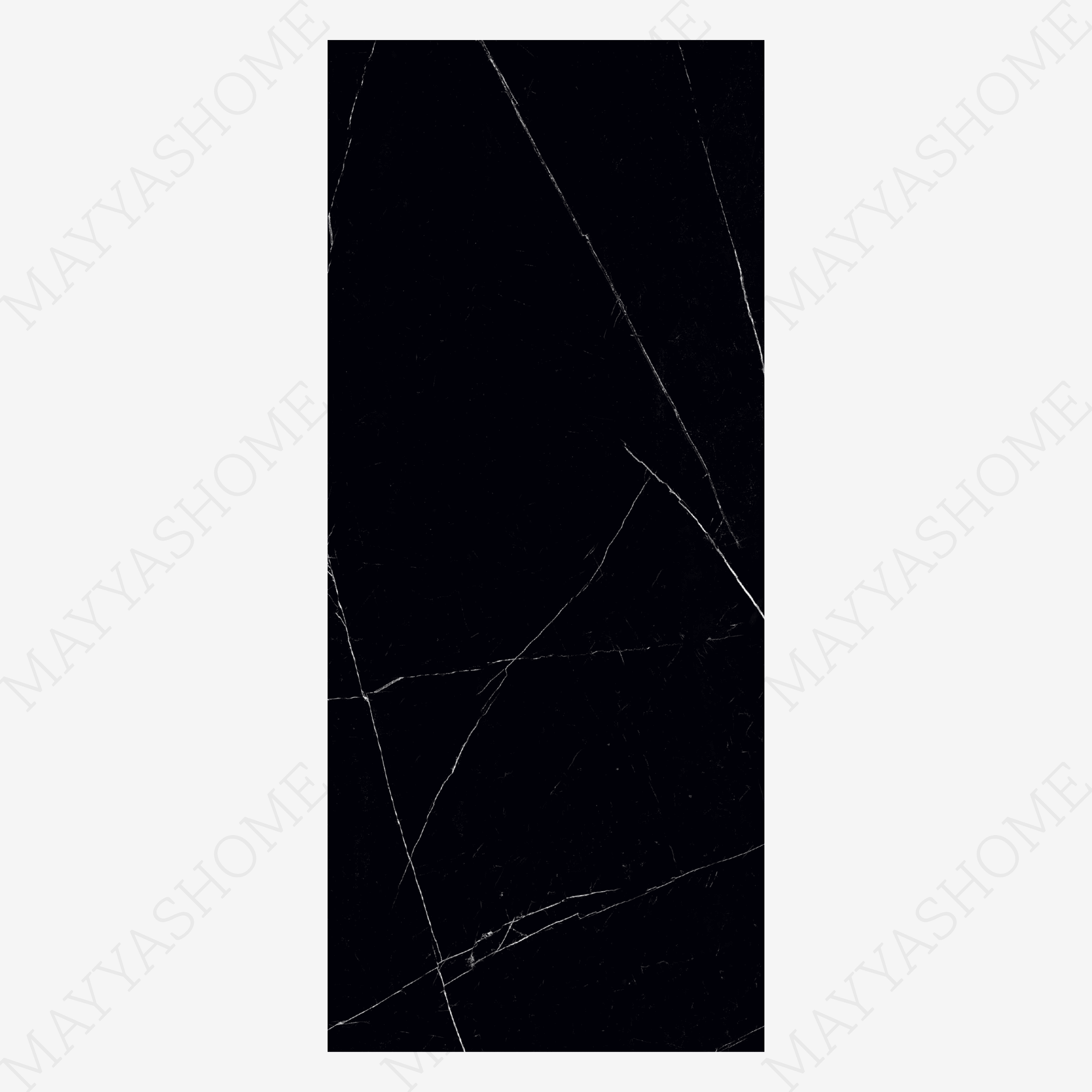ROYAL MARQUINA 120x278cm black marble look tile with elegant veining and a luxurious glossy finish. A premium large format tile for sophisticated interiors.