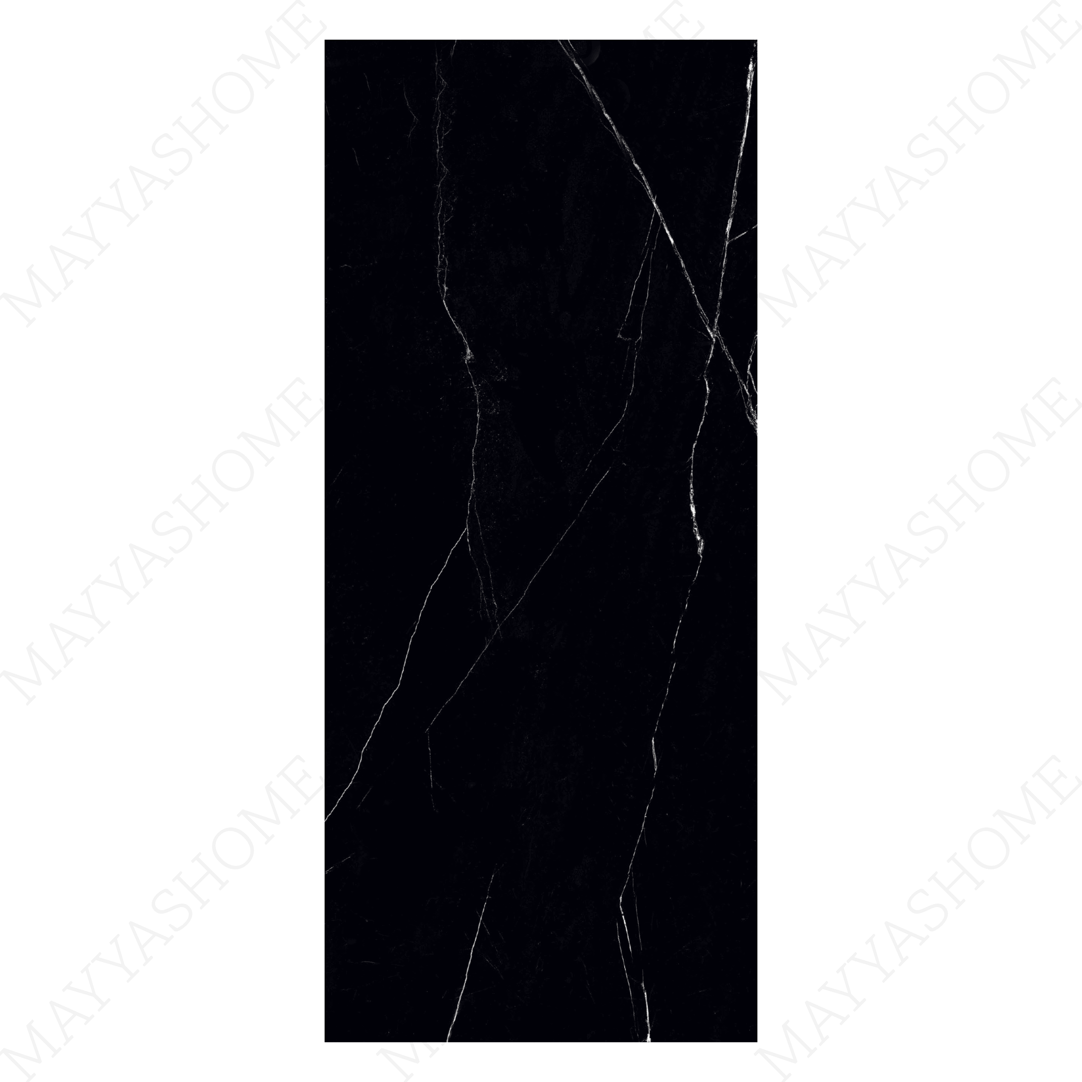 ROYAL MARQUINA 120x278cm black marble look tile with rich veins and a refined matt finish. A premium large format tile for luxurious interiors.