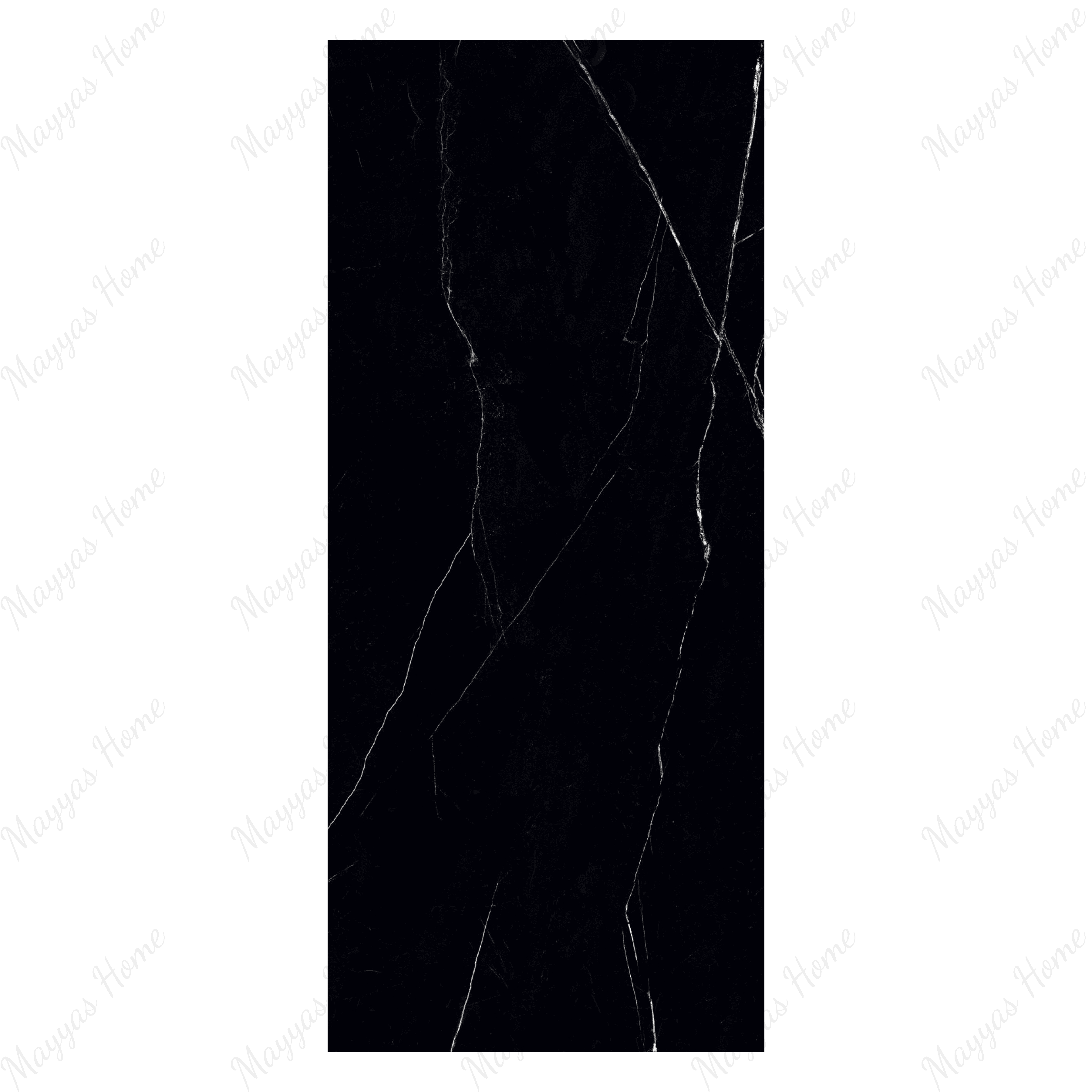 ROYAL MARQUINA 120x278cm black marble look tile with rich veins and a refined matt finish. A premium large format tile for luxurious interiors.