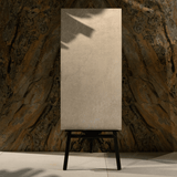 Rock Sterlina Henna porcelain tile 60x120cm 9mm thickness, brown stone look design, durable porcelain tile for warm modern floors and walls.