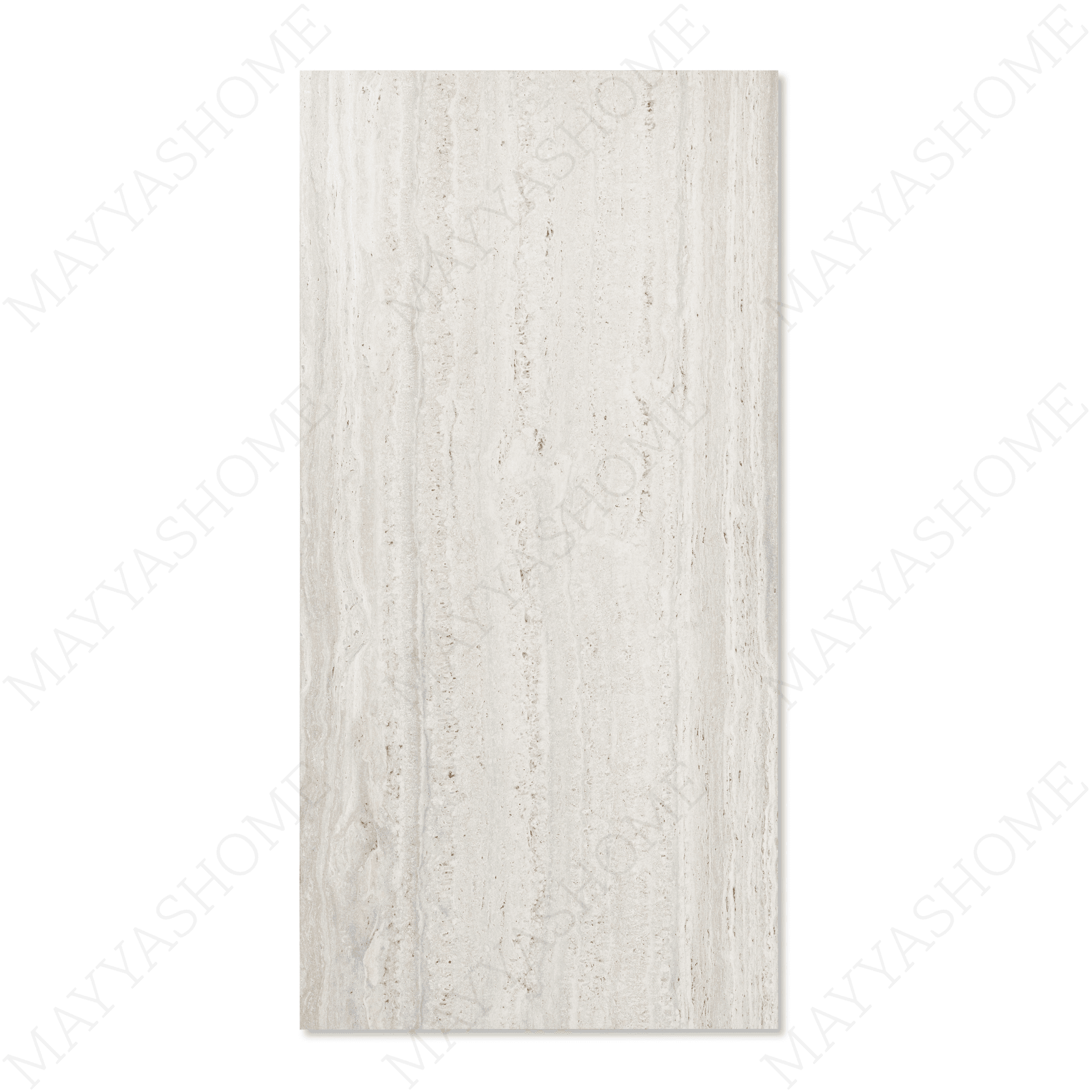 Roma Travertino Bianco porcelain tile 60x120cm 9mm thickness, white travertine marble look design, durable porcelain tile for elegant floors and walls.