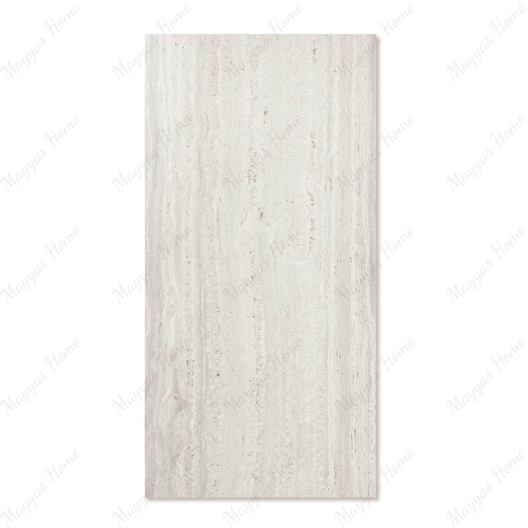Roma Travertino Bianco porcelain tile 60x120cm 9mm thickness, white travertine marble look design, durable porcelain tile for elegant floors and walls.