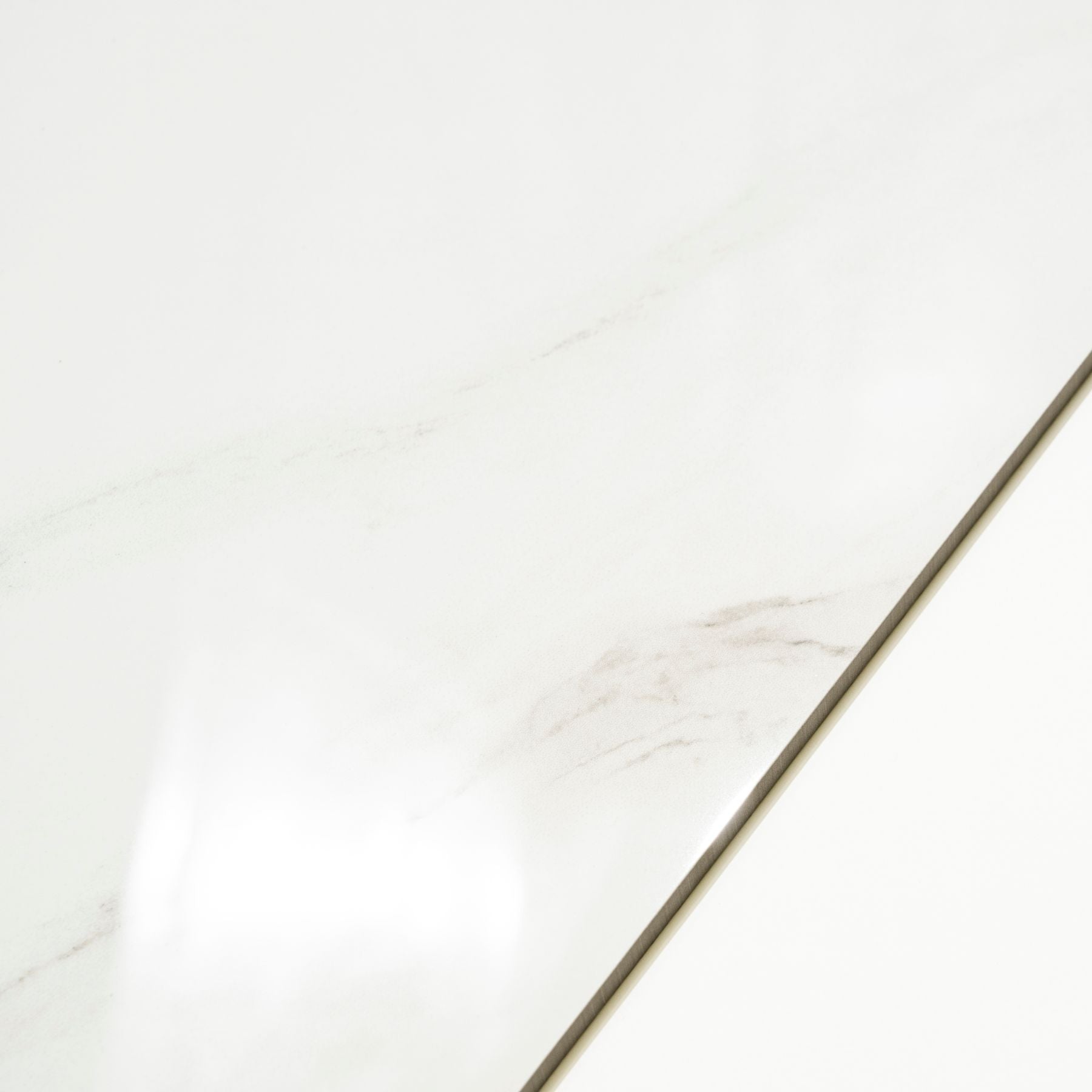 Ronda Brown glossy marble effect porcelain tile 60x120cm with 9mm thickness features warm brown tones, elegant veining and polished finish.