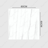 SAUDI 60x60cm Matt Porcelain Tile 12MM White Wood-Grain Look