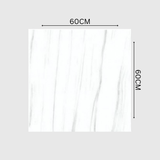 SAUDI 60x60cm Matt Porcelain Tile 12MM White Wood-Grain Look