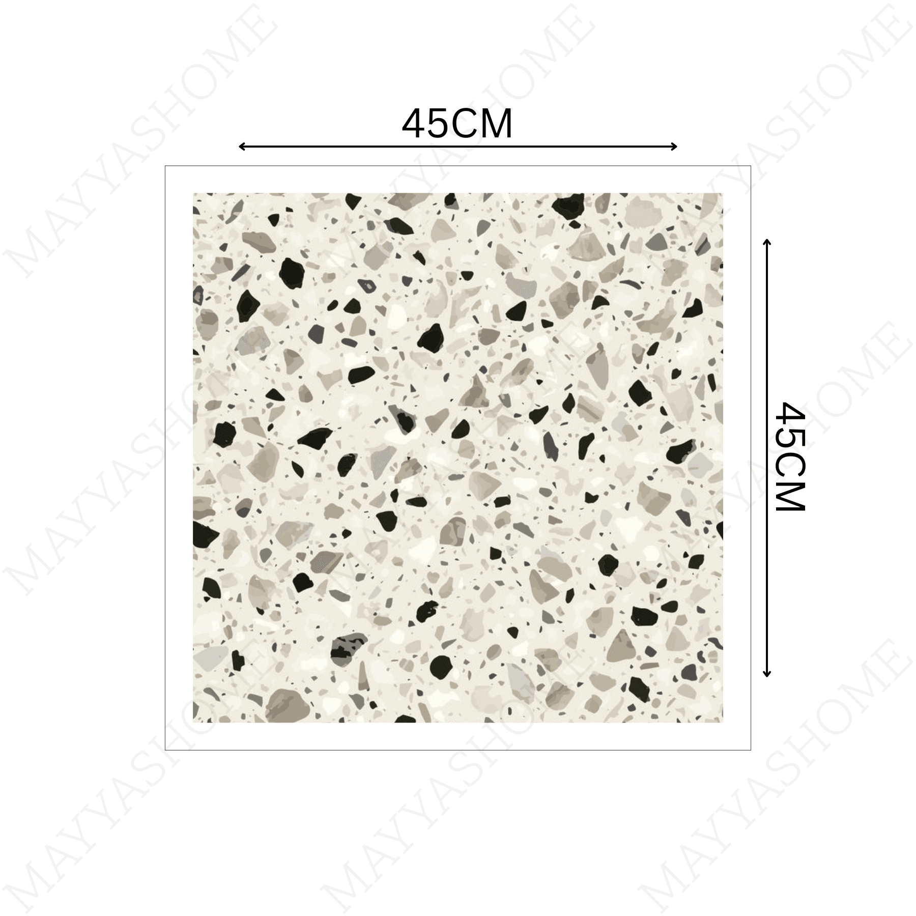 SAUDI Matt Porcelain Tile 45x45cm – 12MM Thick Natural Stone Look Floor & Wall Tile