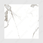 STATUARIO LITHIC 60x60cm Glossy Porcelain Tile – 09MM Bold White Marble Look