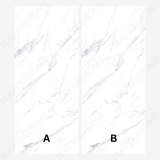 STATUARIO REGALIA 120x278cm white marble look tile with luxurious veining and a brilliant glossy finish. A premium large format tile for elegant interiors.
