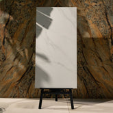 Sahara Mist matte stone effect porcelain tile 60x120cm 9mm features soft beige-grey tones with durable porcelain performance for floors and walls.