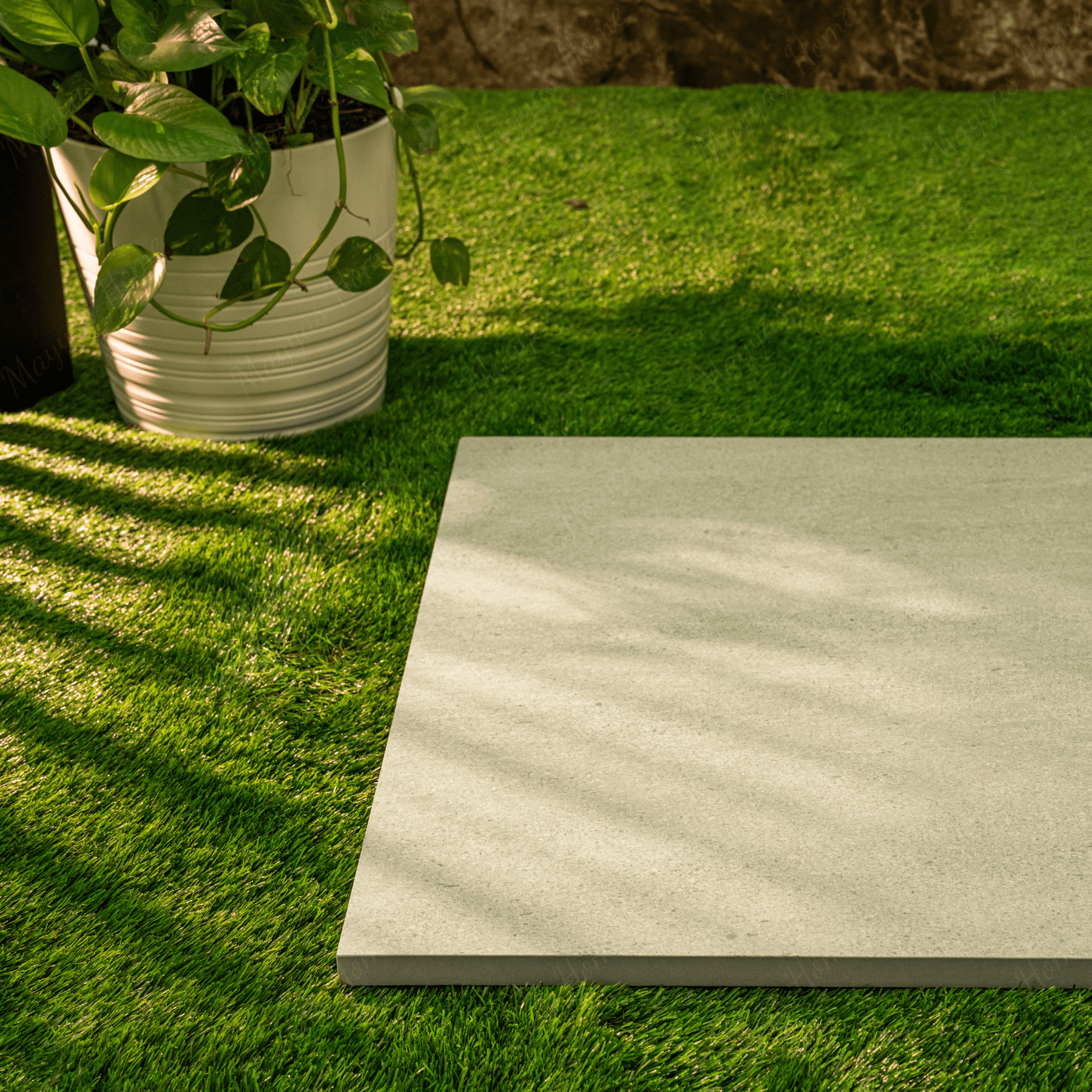 Sand Pearl porcelain tile 60x120cm 2mm thickness, sand stone look design, durable porcelain tile for modern floors and walls.