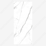 Satori Statuario matt porcelain tile 120x278cm. Marble-inspired design, 09mm thick, durable and elegant for modern walls and floors.